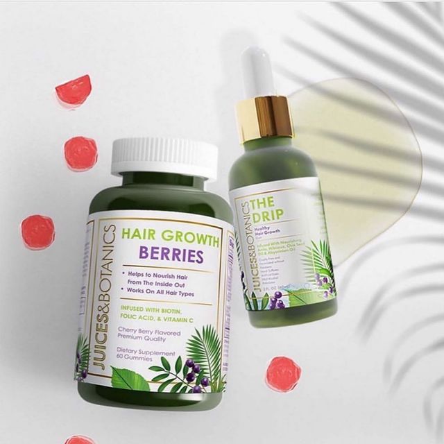 True Growth Drip Oil and Berries Bundle Juices & Botanics Haircare